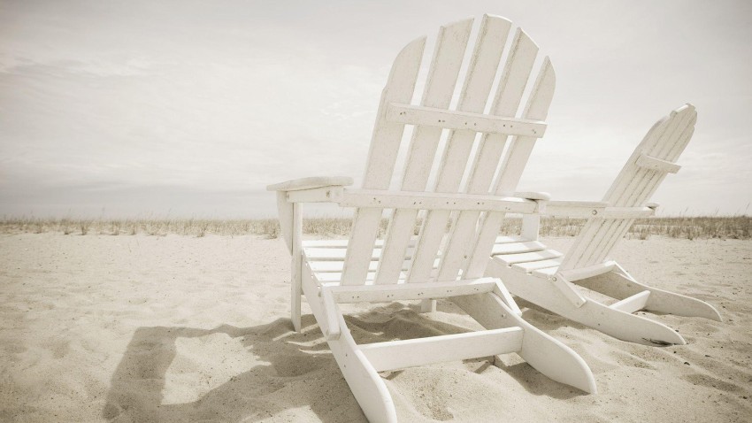 Chair On Beach HD Background Wallpaper