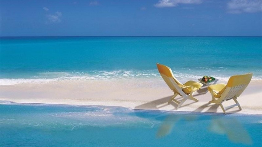 Chair On Beach HD Background Wallpaper