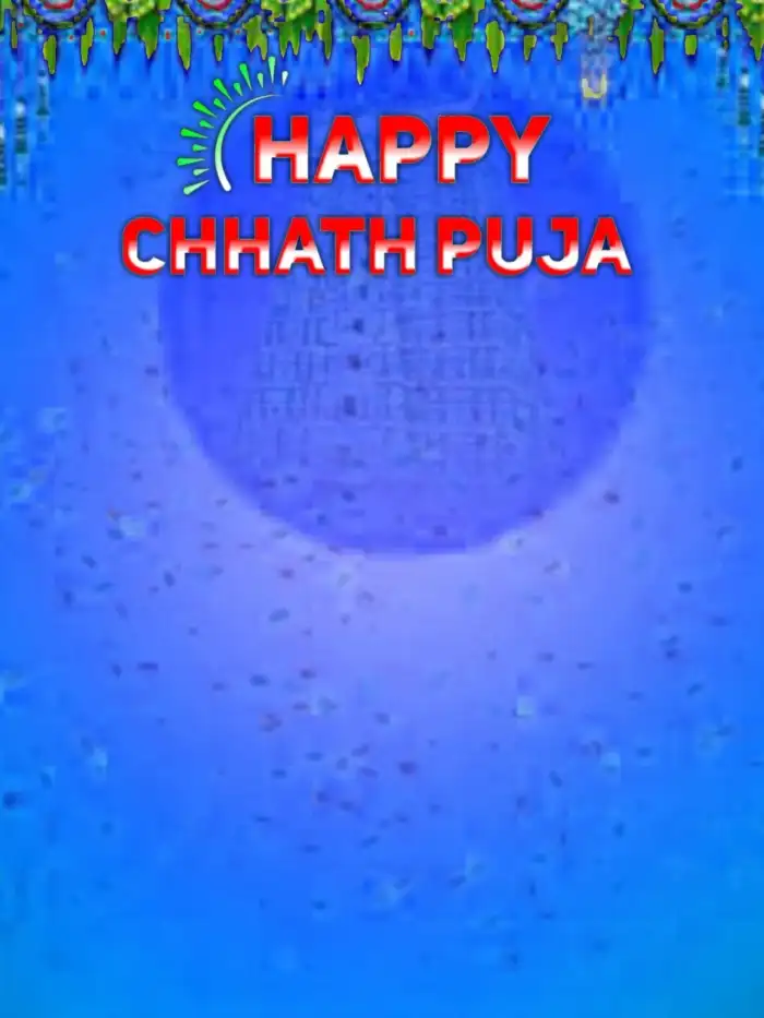 Chhath Puja Blue Banner Editing Background HD