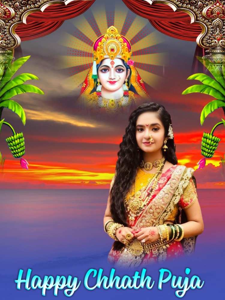 Chhath Puja Girl Photo Editing Background HD For Picsart CB