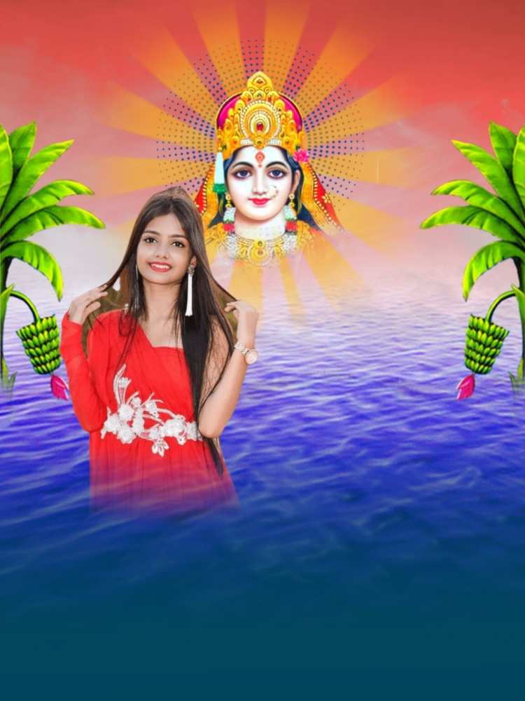 Chhath Puja Girl Photo Editing Background HD For Picsart CB