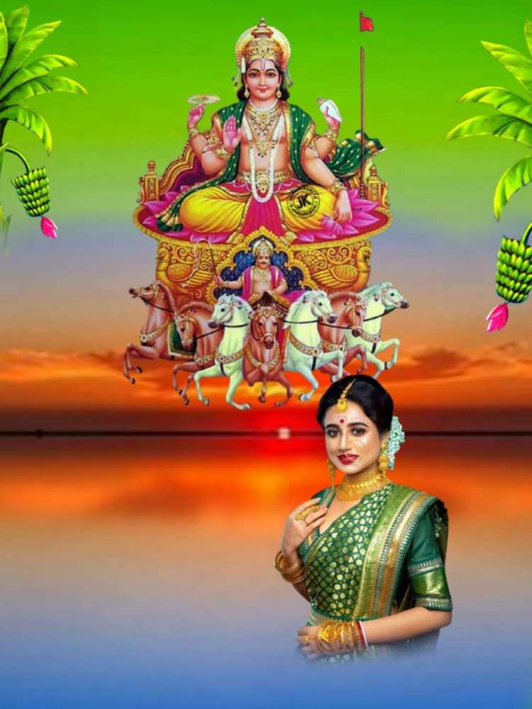 Chhath Puja Girl Photo Editing Background HD For Picsart CB