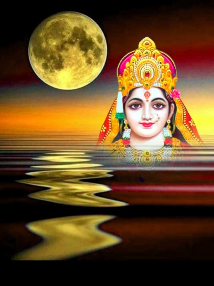 Chhath Puja Moon Water Editing Background HD