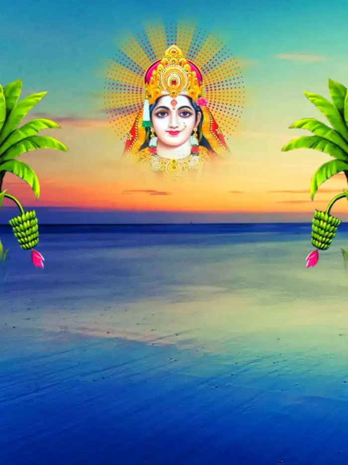 Chhath Puja Photo Editing Sunset Sky Sea Water Background HD