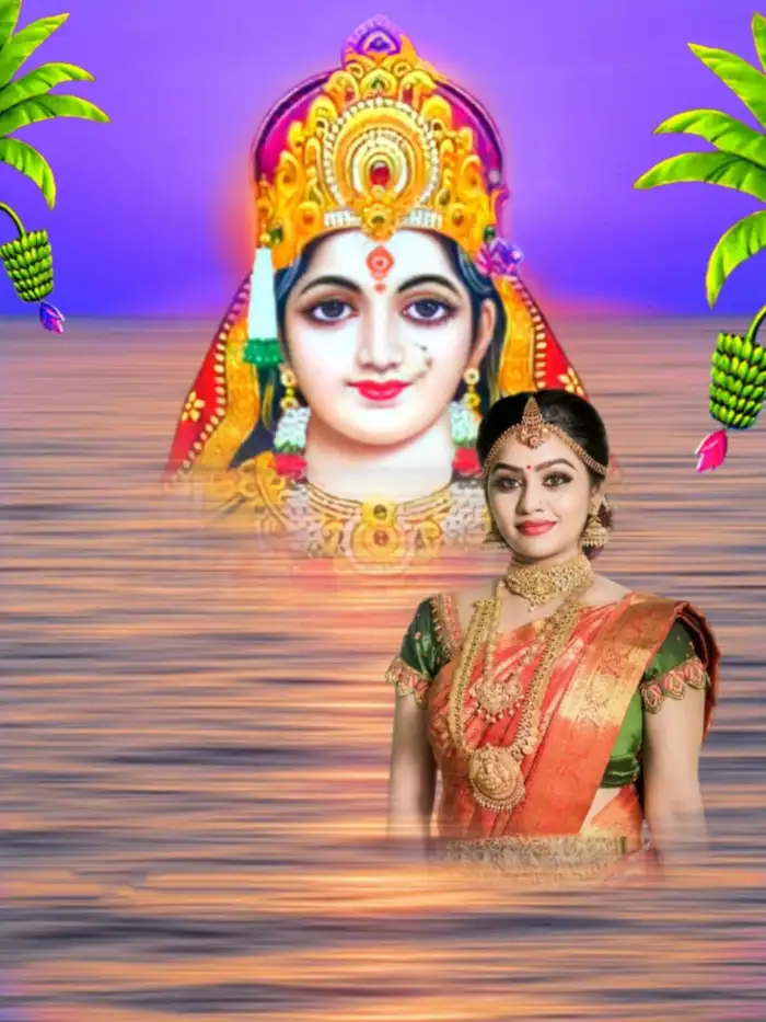 Chhath Puja With Girl In Saree CB Editing Background