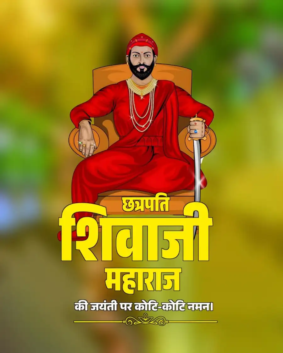 Chhatrapati Shivaji Jayanti Banner Editing Hindi Background