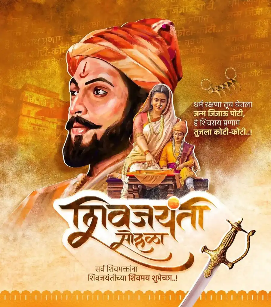 Chhatrapati Shivaji Jayanti Marathi Banner  Background