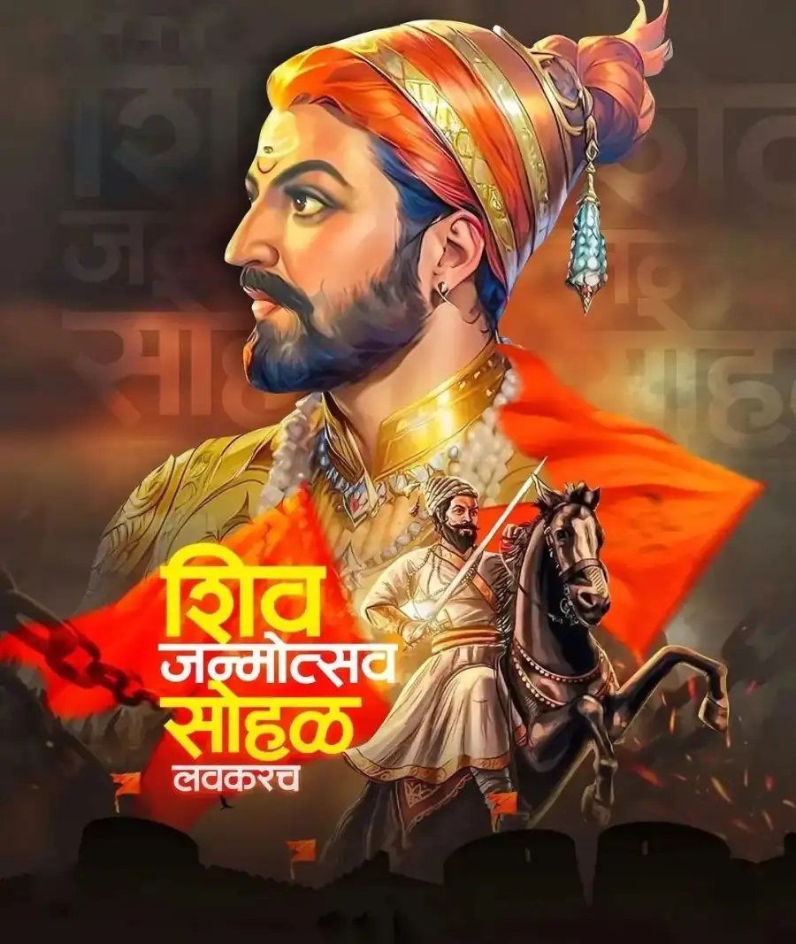 Chhatrapati Shivaji Jayanti Marathi Banner Editing Background