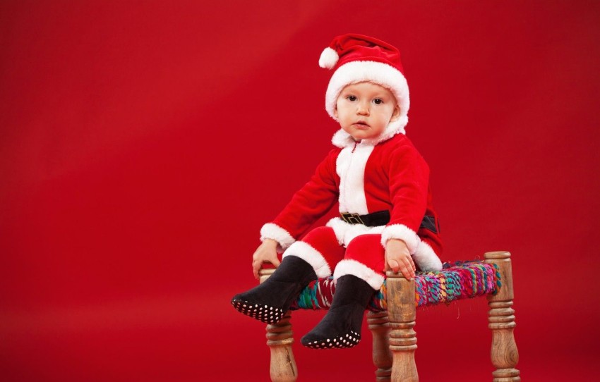 Christmas Baby Wear Cap Background Wallpaper