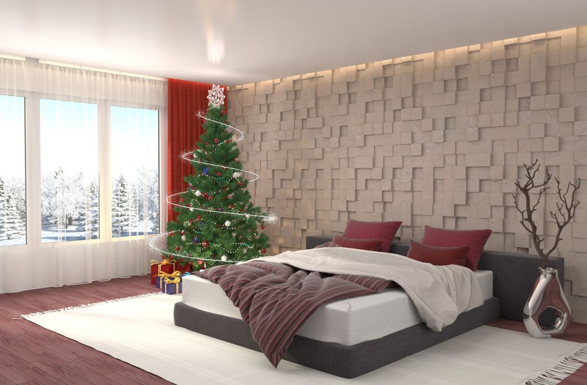 Christmas Bed HD Background Image Pic