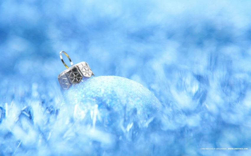 Christmas Blue Background Wallpaper Full HD