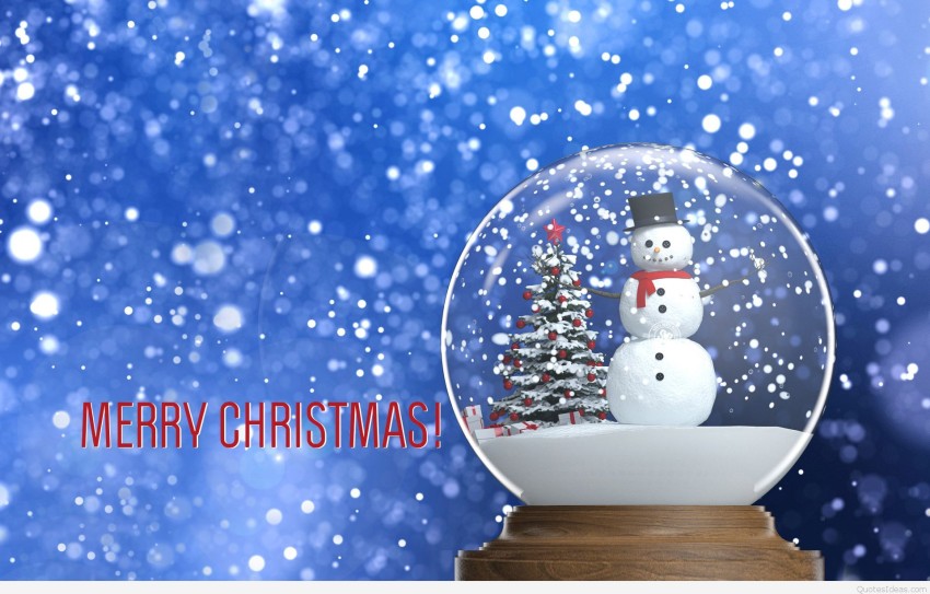 Christmas Blue Background Wallpaper Full HD