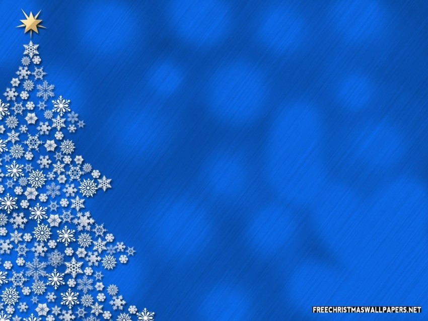 Christmas Blue Background Wallpaper HD