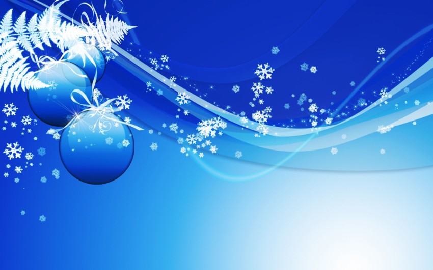 Christmas Blue Background Wallpaper HD