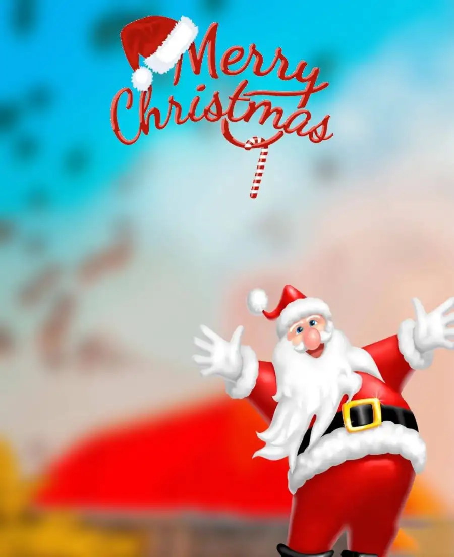 Christmas Blur Santa Claus Editing Background  HD