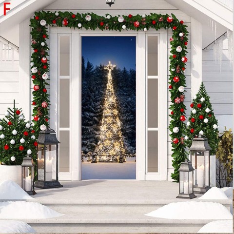 Christmas Door HD Background Wallpaper