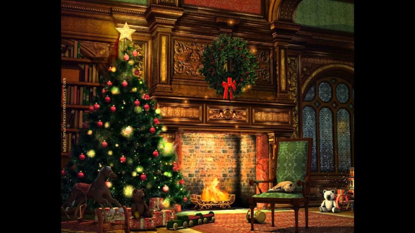 Christmas Door HD Background Wallpaper