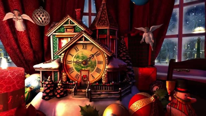 Christmas Door HD Background Wallpaper