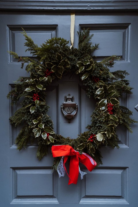 Christmas Door HD Background Wallpaper