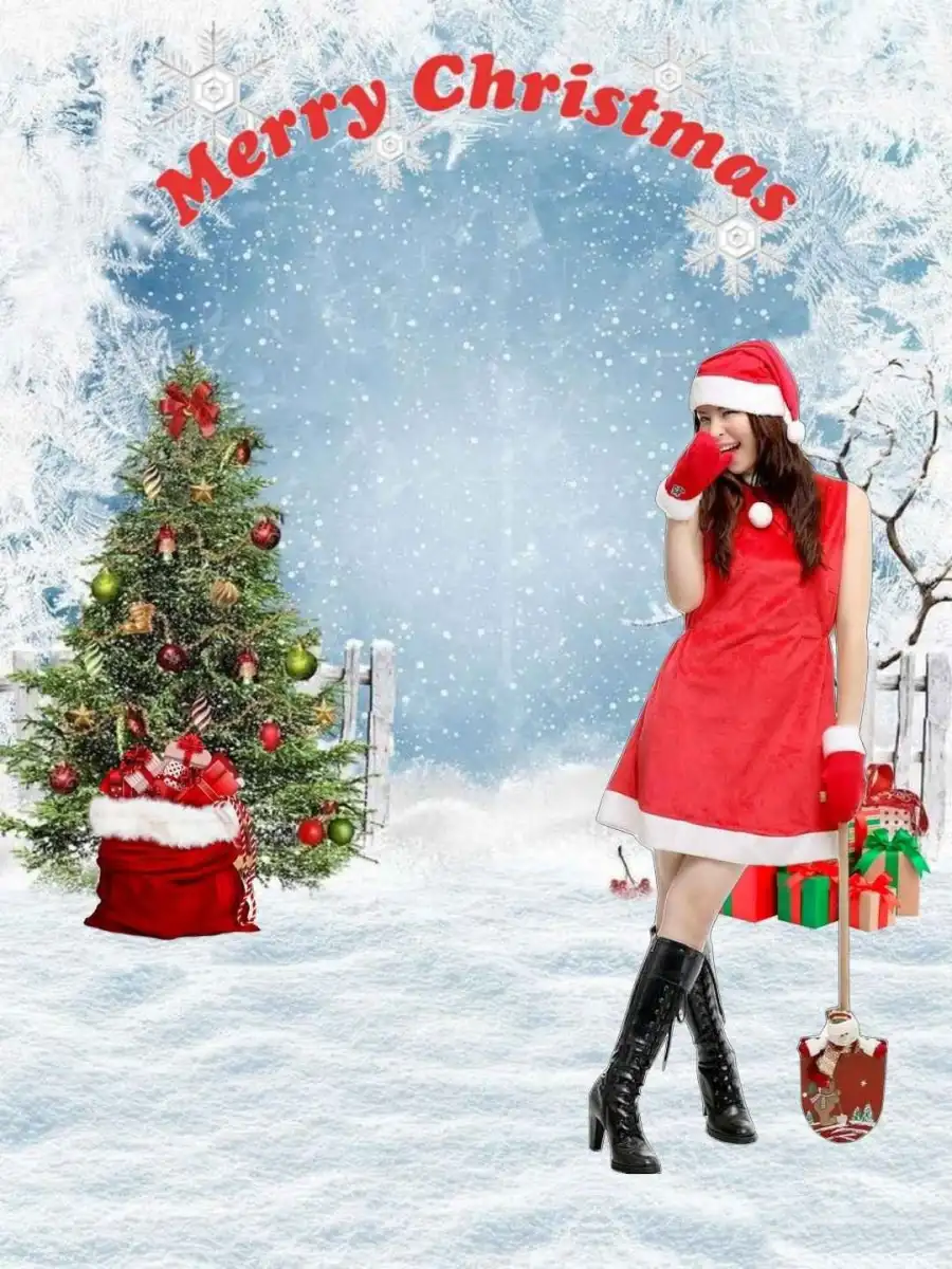 Christmas Girl Picsart Editing Background