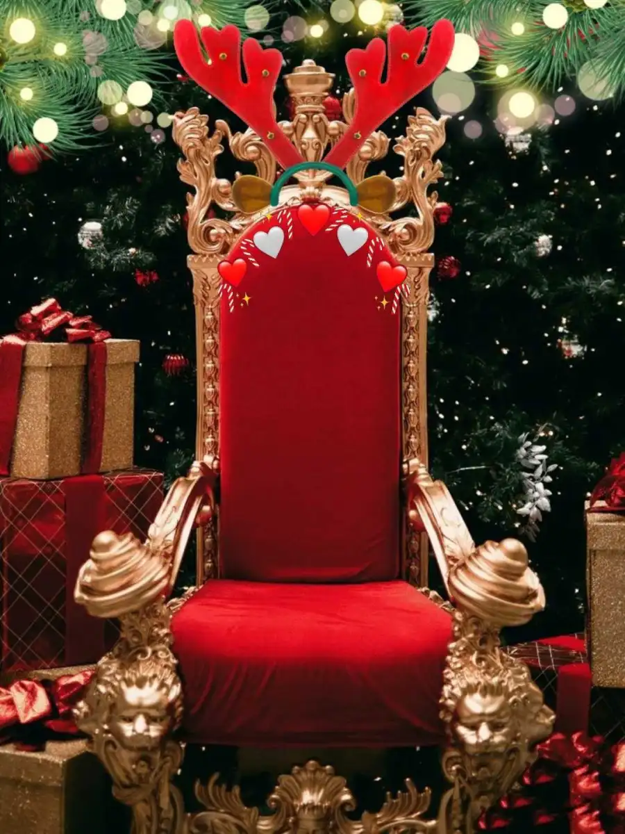 Christmas Red Chair Free Background HD