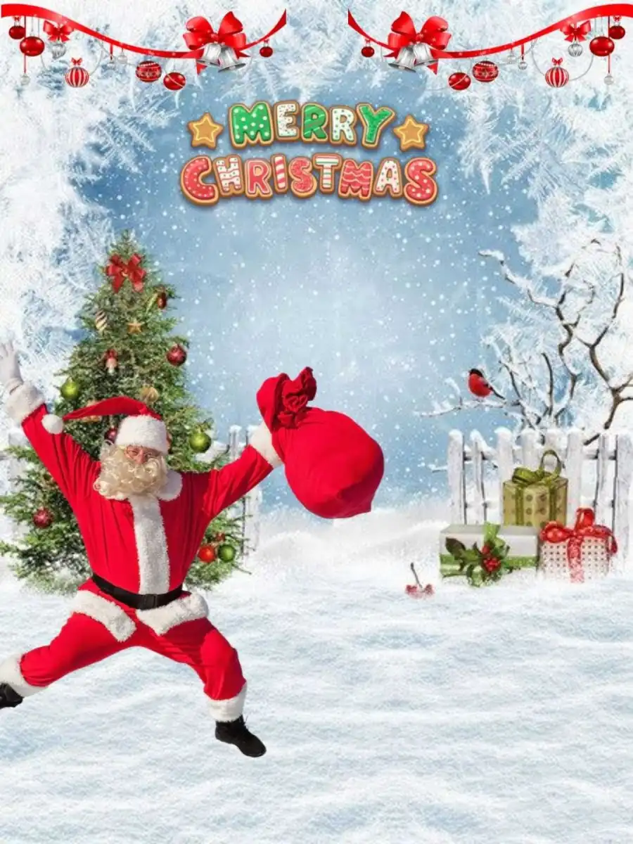 Christmas Santa Claus Snow CB HD Background