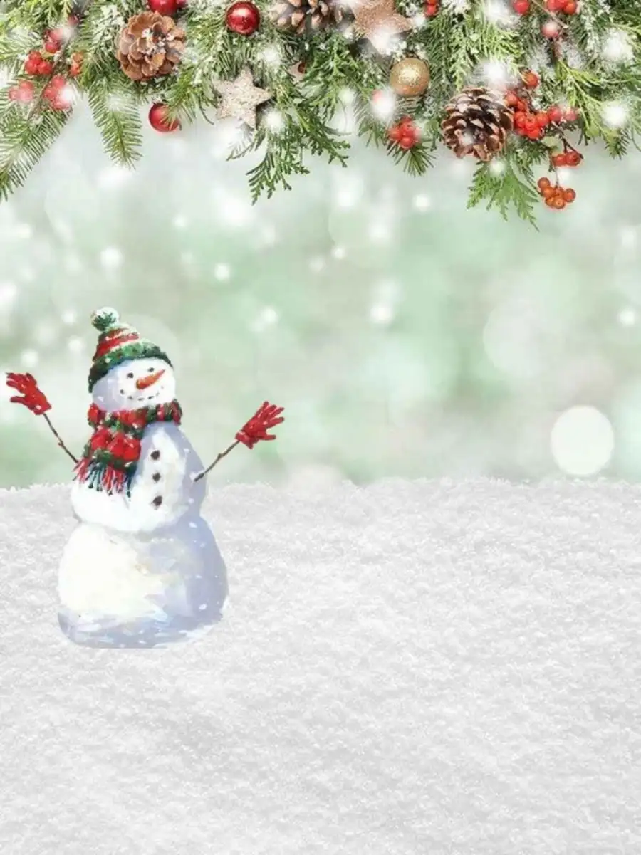 Christmas Snow Man Editing HD Background