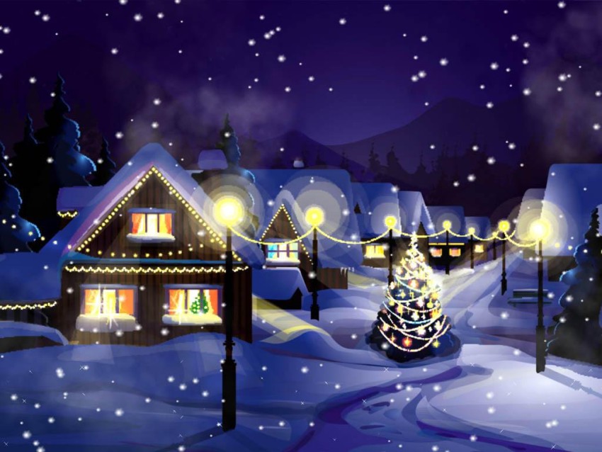 Christmas Snowfall HD Backgrounds Wallpapers Images Photos