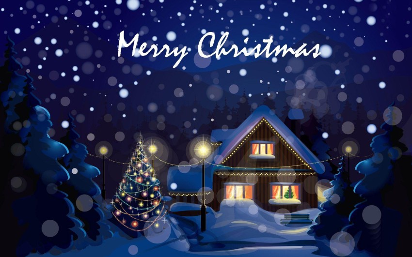 Christmas Snowfall HD Backgrounds Wallpapers Images Photos