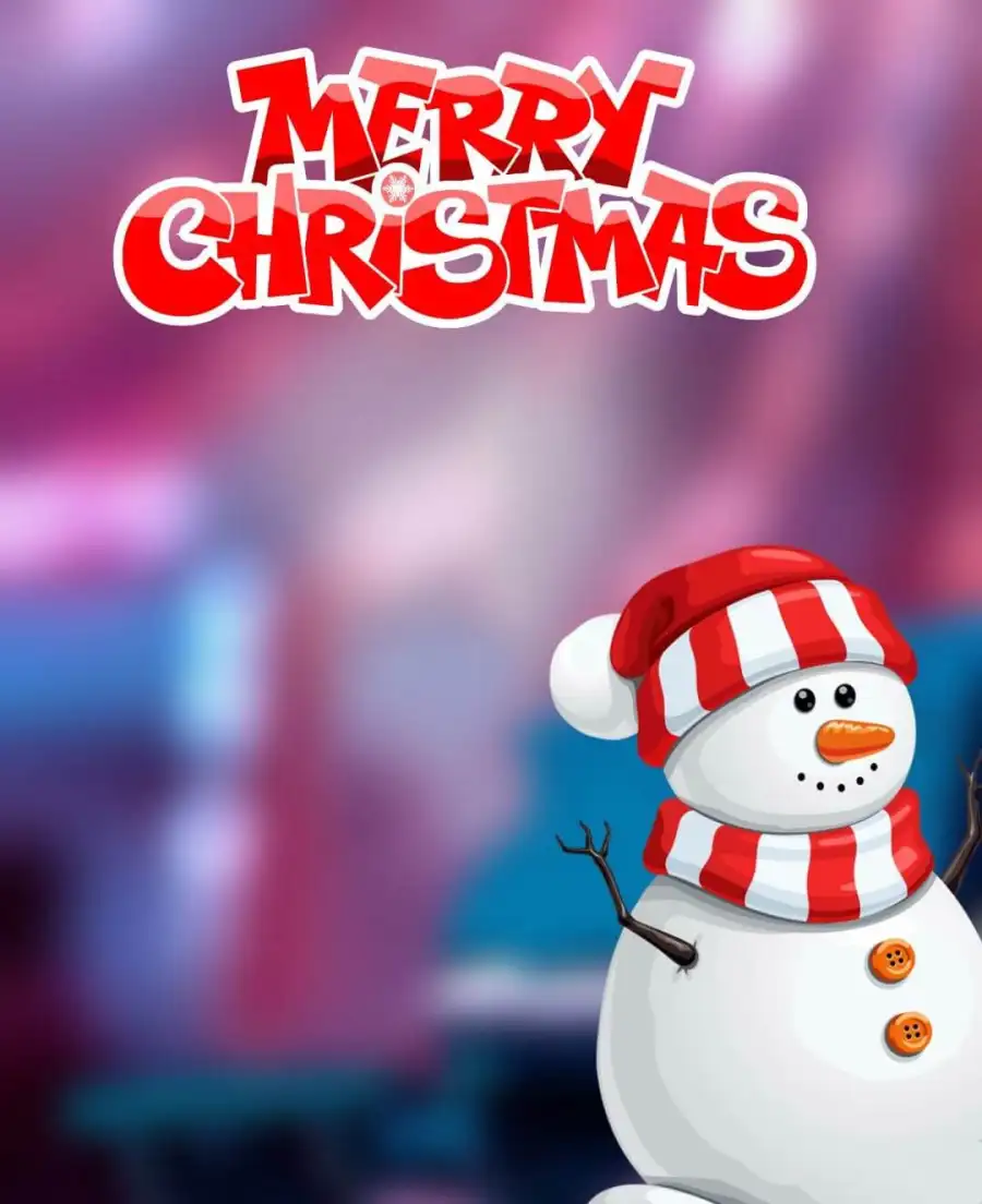 Christmas Snowman CB Editing Background  HD