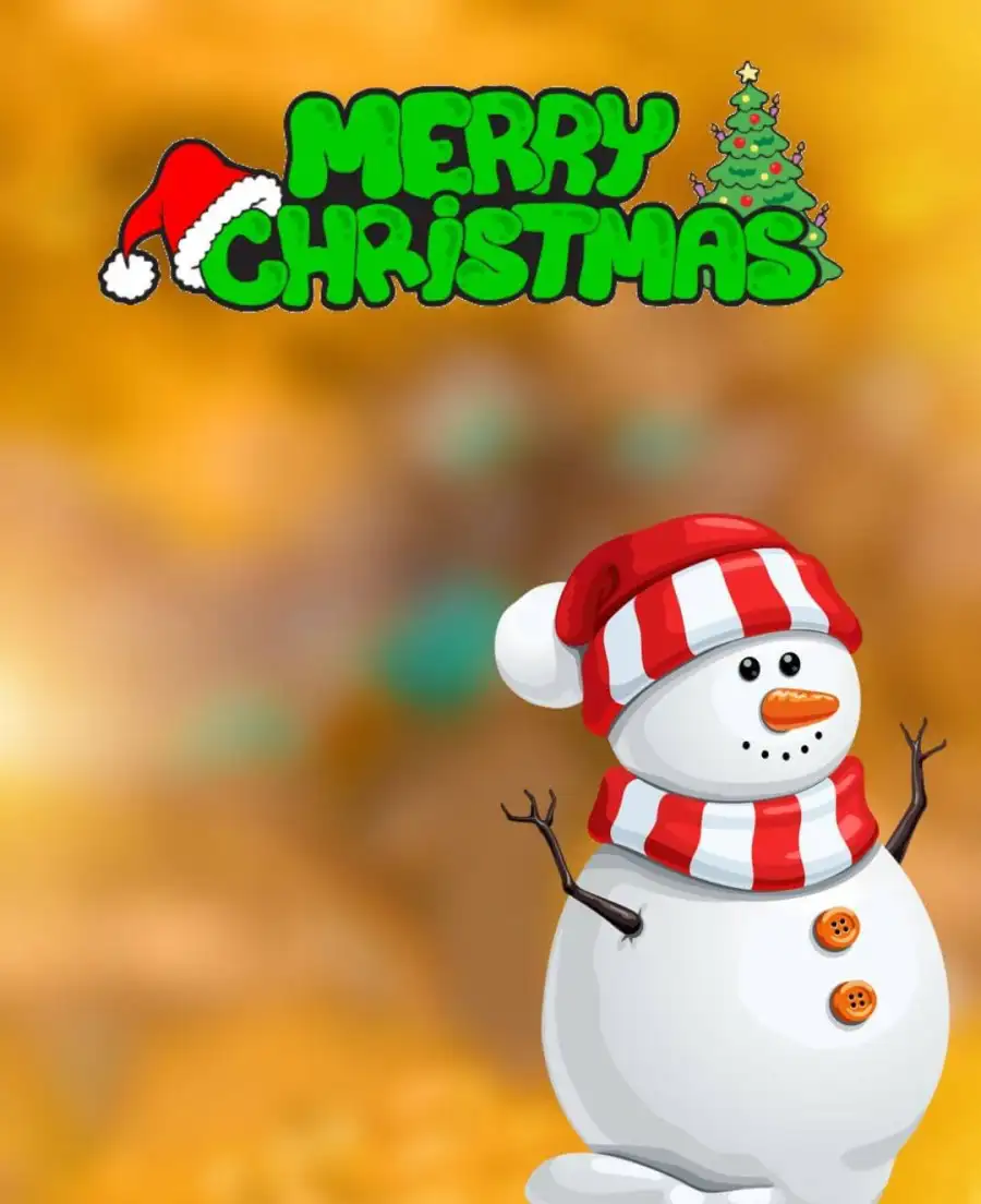 Christmas Snowman CB Editing Background  HD