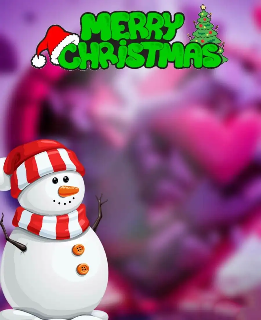 Christmas Snowman Editing Background  HD