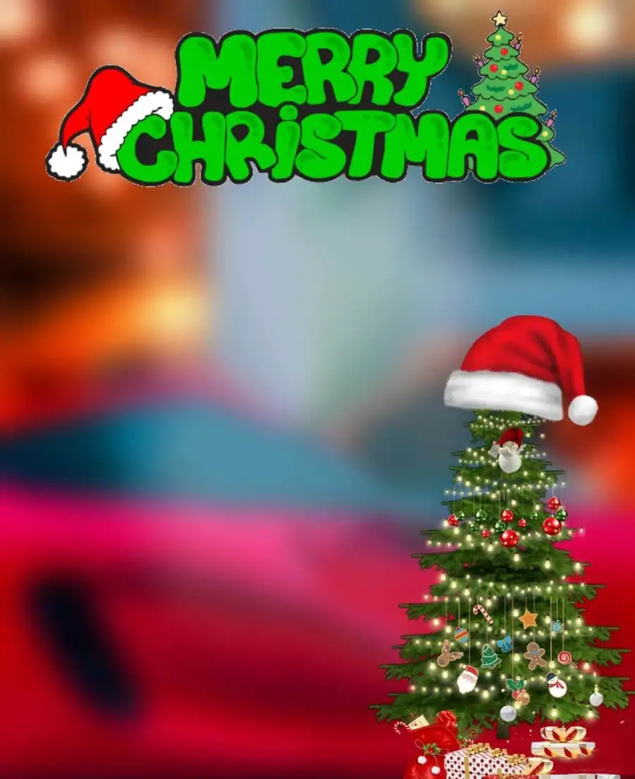 Christmas Tree Editing Blur Background  HD