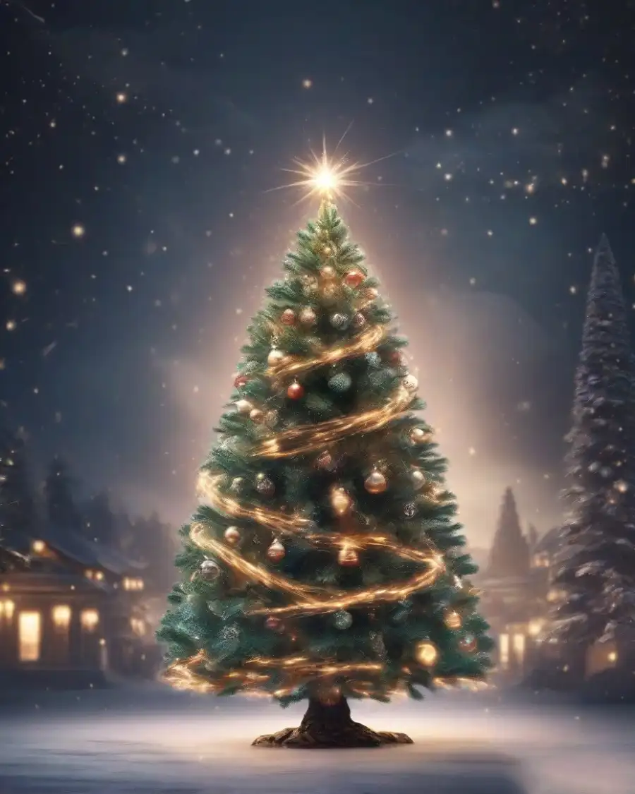 Christmas Tree WIth Gift Present Editing Background  HD