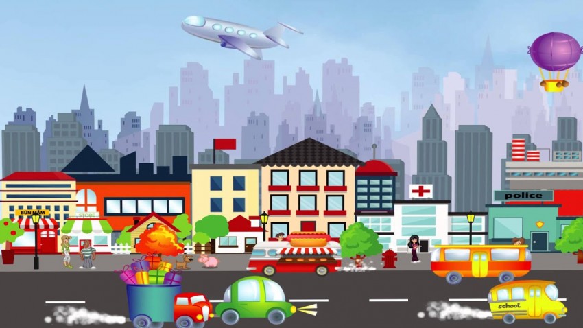 City PPT PowerPoint Background  Free Downlaod