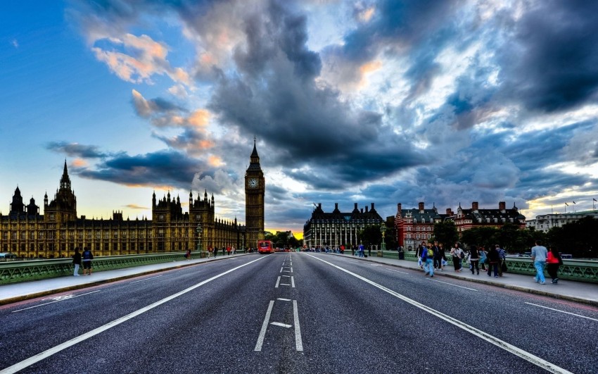 City Road Blue Sky Background HD Download Free