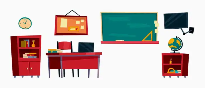 Classroom With Desks And Chairs Background HD Images