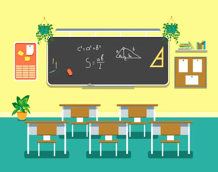 Classroom With Desks And Chairs Background HD Images