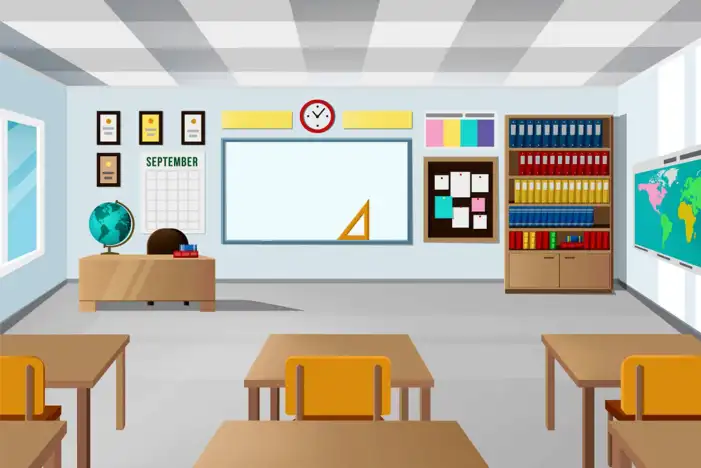 Classroom With Desks And Chairs Background HD Images