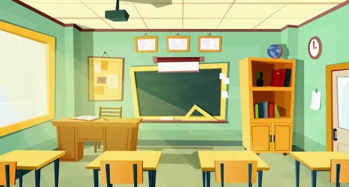 Classroom With Desks And Chairs Background HD Images