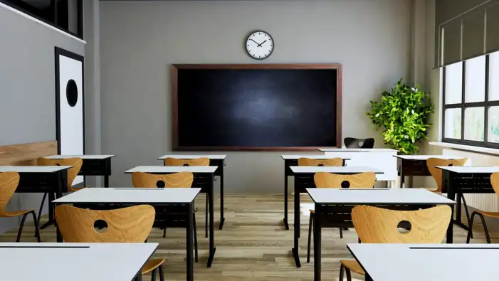 Classroom With Desks And Chairs Background HD Images