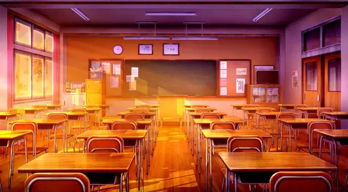 Classroom With Desks And Chairs Chalkboard Background HD Images