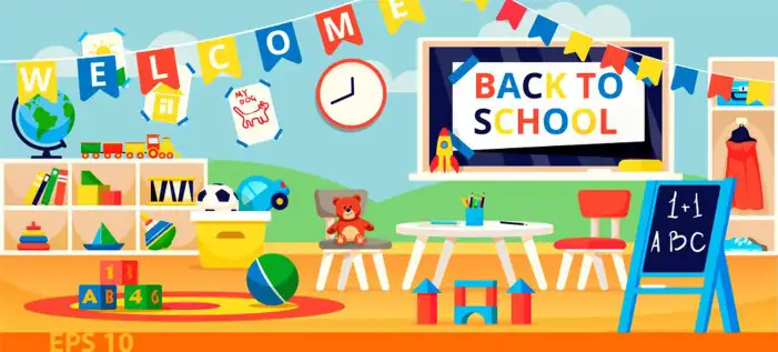 Classroom With Desks And Chairs Chalkboard Background HD Images