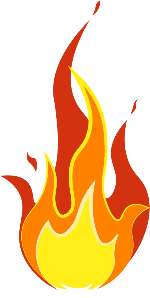 Clipart Burning Fire Icon PNG File Download