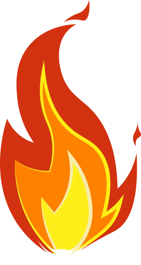 Clipart Burning Fire Icon PNG HD Background