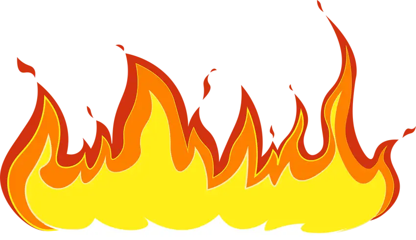 Clipart Burning Fire Icon PNG Transparent Background