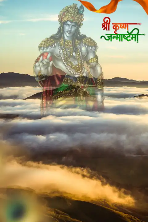 Cloud Sky Lord Krishna Janmashtami Editing Background Full HD