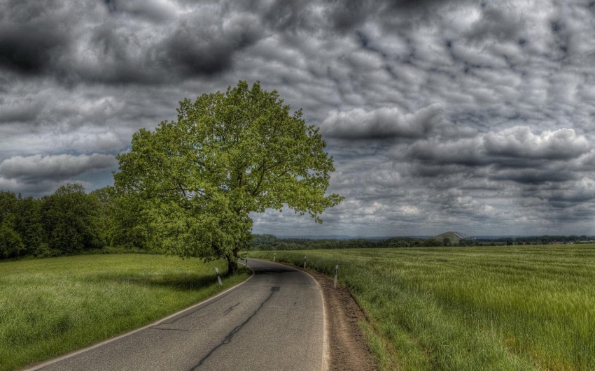 Cloud SKY Village Road Background HD Download