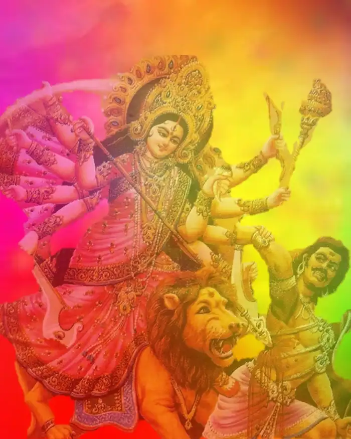 Color Maa Durga Happy Navratri Background