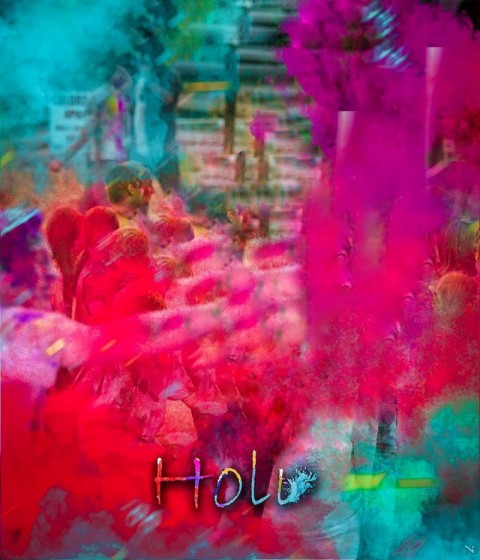 Colorful Happy Holi Photo Editing Background